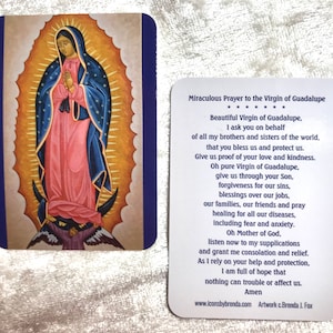 Unsere Liebe Frau von Guadalupe, 5 Gebetskarten, Katholiken, religiöse Karten, Muttergottes, Maria, Konfirmation, Ikonen, Schutzheilige, Abschlussfeier,