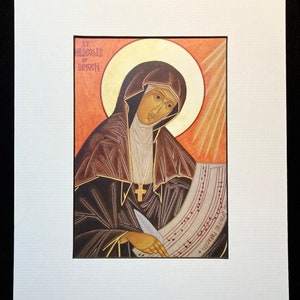 St Hildegard (Mounted print)