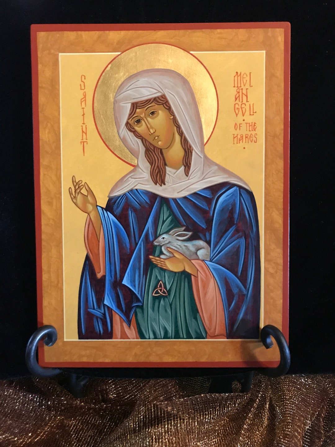 St Melangell of the Hares, Icon, Catholic Icon, Religious Gifts