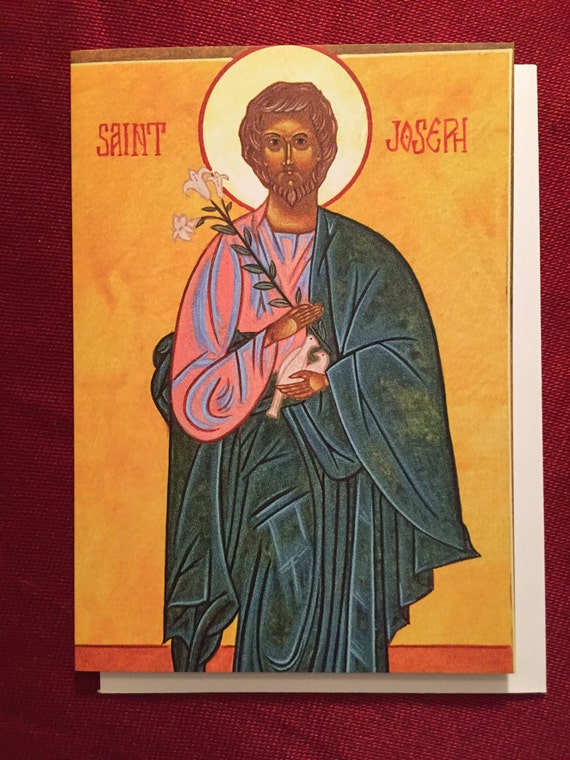 St Joseph Icone Catholique Saints Byzantin Carte De Vœux Etsy St Joseph Icone Catholique Saints Byzantin Carte De Vœux Etsy