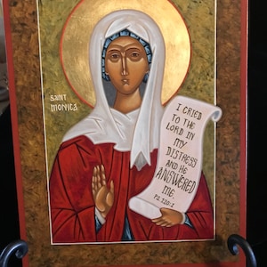 St Monica, Catholic saints, Catholic icons, religious gifts, sacred art, religious icon, byzantine, hand painted, icons, Christian art