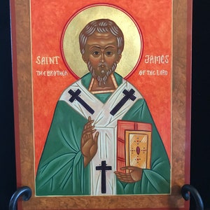 San Giacomo, santo, icona cattolica, icona ortodossa, dono cattolico, bizantino, dono religioso, icona religiosa, arte della chiesa, santo, icona originale