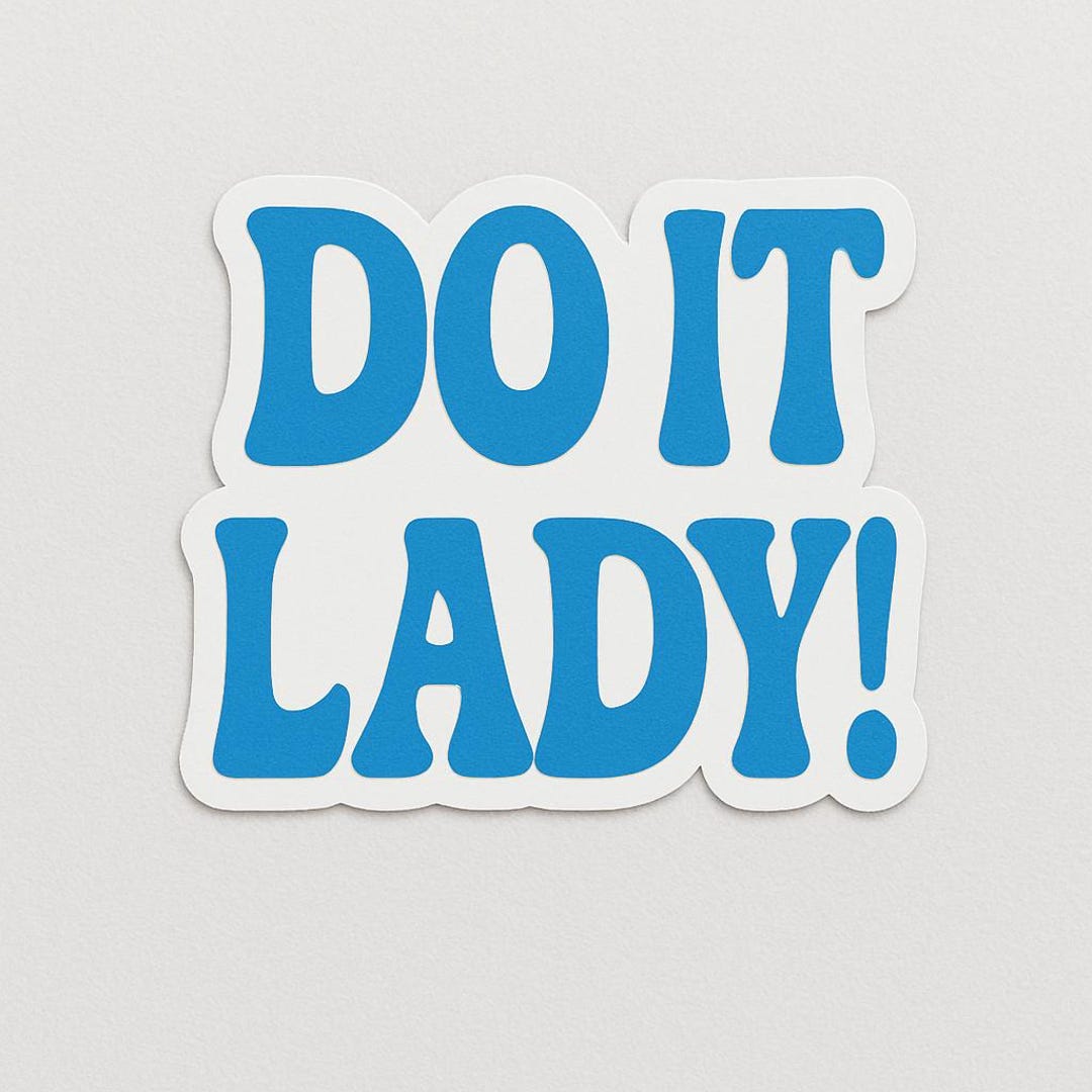 Chit Sticker - Do It Lady - Etsy