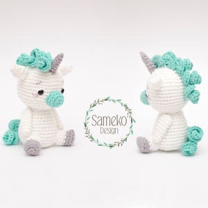 Olaf the Unicorn • Amigurumi crochet pattern by Sameko Design • Mini little unicorn crochet • PDF Download • Unicorn crochet