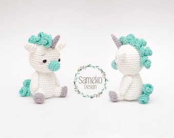Olaf the unicorn - crochet pattern German