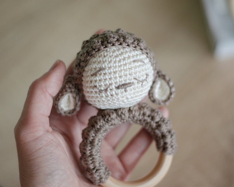 DIY crochet set Lola the rattle sheep by Sameko Design Amigurumi crochet pattern sheep Gift for a birth image 4