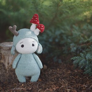 Fungo the forest gnome Amigurumi crochet pattern by Sameko Design DE / ENG etc. Crochet lucky charms image 2