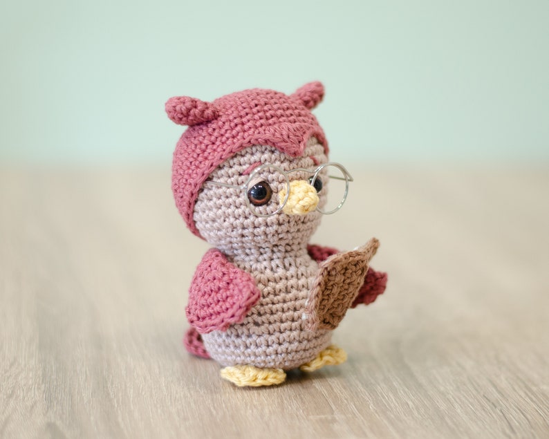 Edna, the reading owl Amigurumi crochet pattern by Sameko Design German image 5