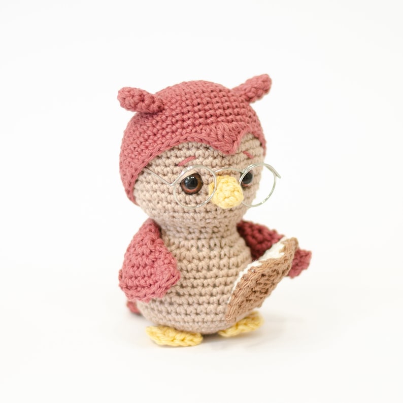 Edna, the reading owl Amigurumi crochet pattern by Sameko Design German image 2