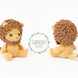 Luwo the lion by Sameko Design • Amigurumi crochet pattern in German • Crochet lion • Gift for a birth