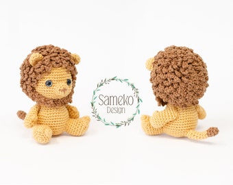 Luwo the lion by Sameko Design • Amigurumi crochet pattern in German • Crochet lion • Gift for a birth