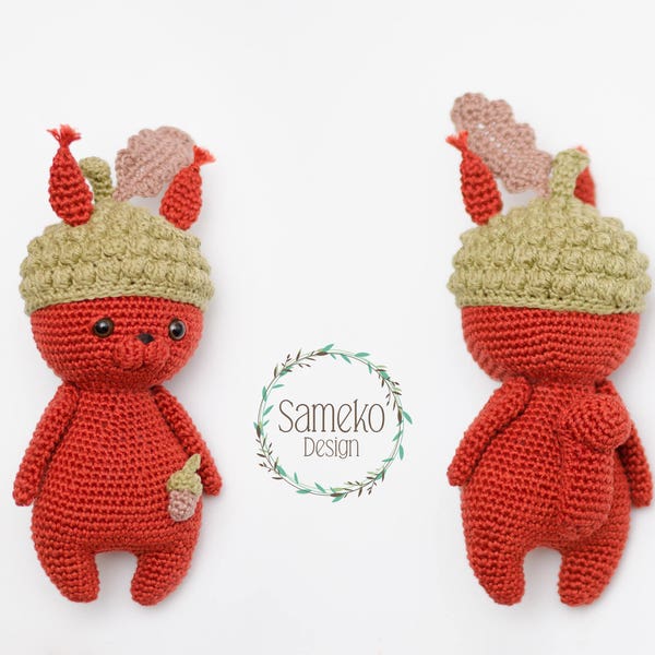 Erwin das Eichhörnchen • Amigurumi Häkelanleitung von Sameko Design • DE / ENG • Waldtier häkeln