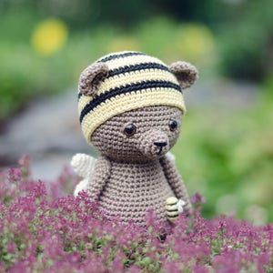 Bruno el Oso Abeja Patrón de crochet Amigurumi de Sameko Design DE / ENG / NL Oso de crochet imagen 5