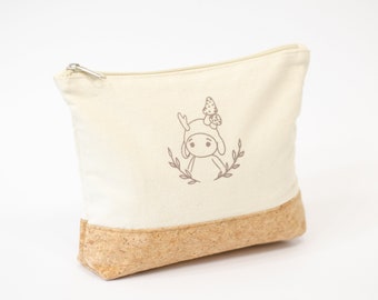 Sameko project bag with zip • for your next favorite project • Fungo the forest gnome print