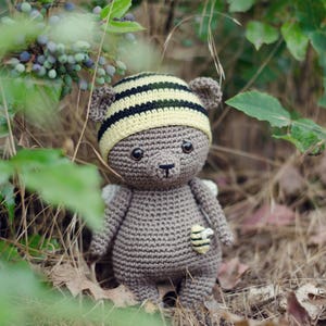 Bruno el Oso Abeja Patrón de crochet Amigurumi de Sameko Design DE / ENG / NL Oso de crochet imagen 4