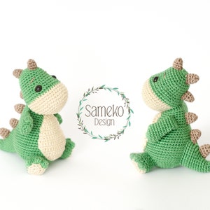 Nauro the Dinosaur Amigurumi crochet pattern by Sameko Design DE / ENG image 1