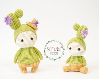 Kaleb der Kaktus • Amigurumi Häkelanleitung von Sameko Design • Kaktus Pflanze Blume Figur Puppe häkeln • PDF Deutsch