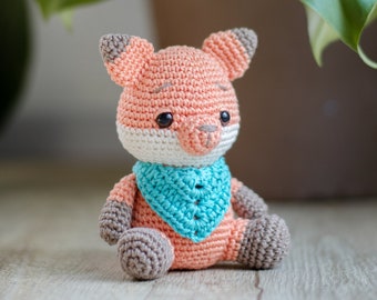 Fepe el Zorro • Patrón de crochet Amigurumi de Sameko Design • Zorro pequeño a crochet con bufanda en alemán • Regalo para niño de jardín de infantes