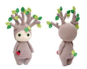 Lanto the Sprout • Patrón de crochet Amigurumi de Sameko Design • Árbol de crochet