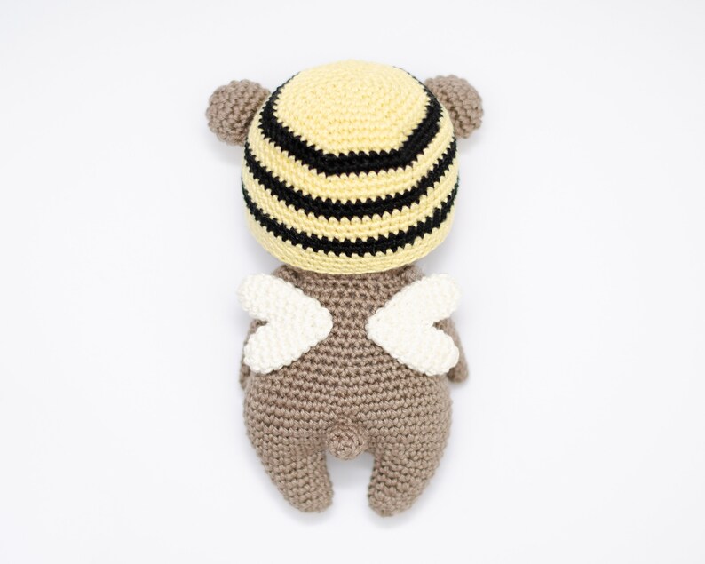 Bruno el Oso Abeja Patrón de crochet Amigurumi de Sameko Design DE / ENG / NL Oso de crochet imagen 3