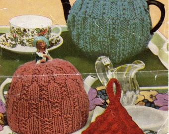 PDF Bestway 3650 Tea Cosy Knitting Pattern 1950s Chunky Yarn Instant Download