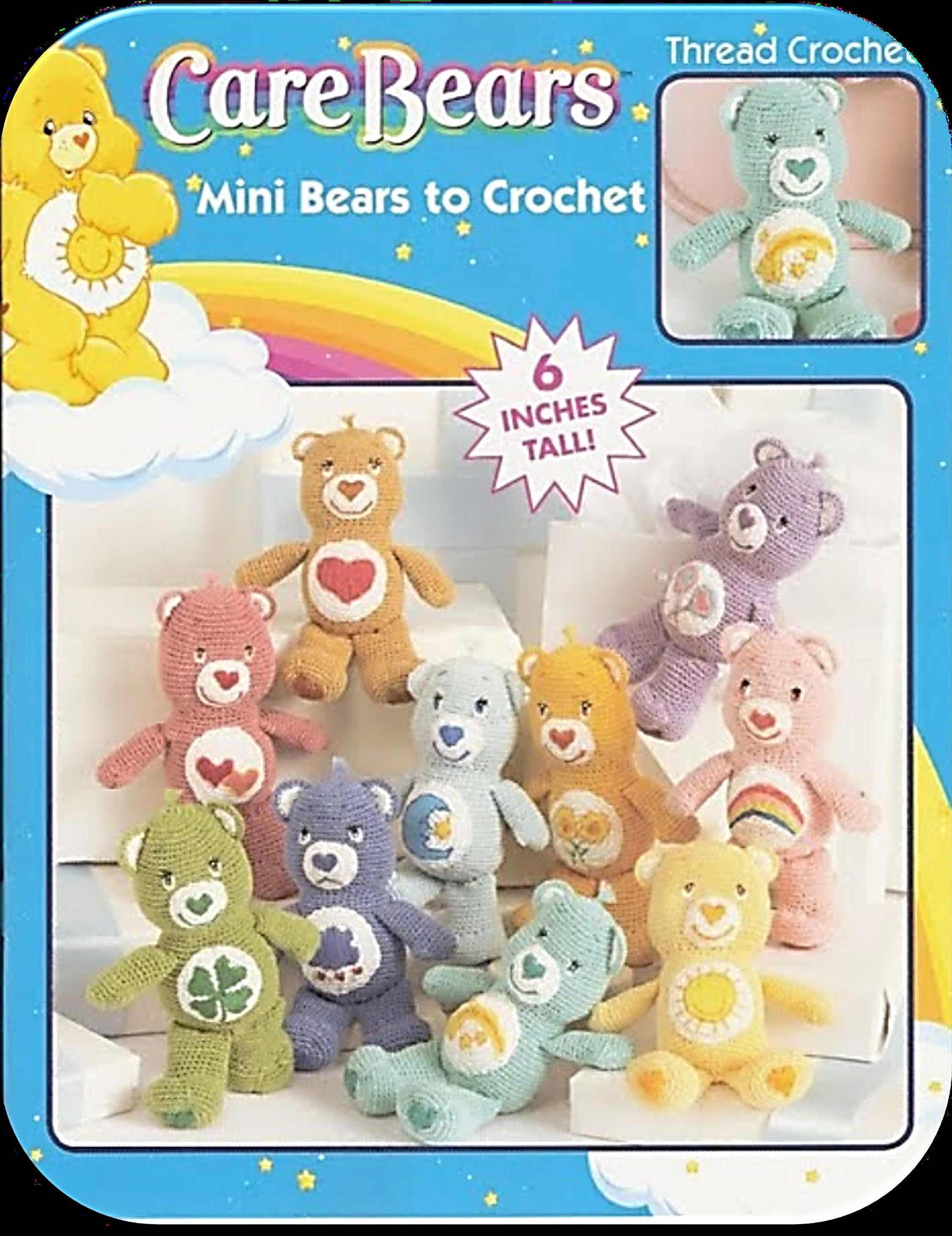 Mini Care Bear Crochet Pattern Vintage PDF, Amigurumi Instant Digital