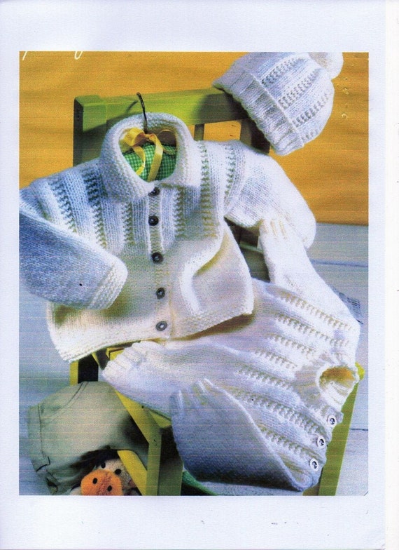 PDF Vintage EASY Baby Knitting Pattern Double Knitting DK Etsy