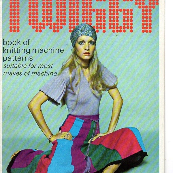 PDF Patrones de máquina de tejer Twiggy Festival retro de los años 70