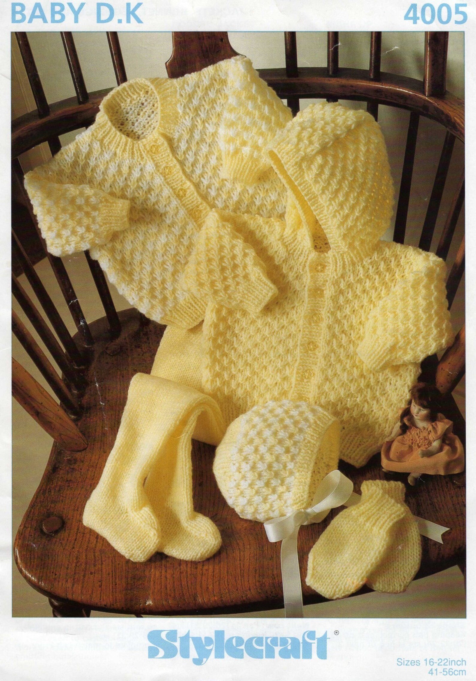 PDF Vintage Baby Knitting Pattern Instant Download Cardigan Etsy UK