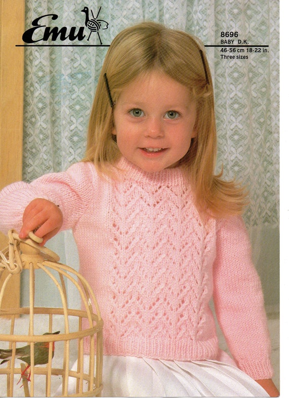 Emu 8696 Vintage Baby/girls Knitting 
