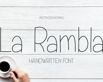 Sans Serif Handwritten font | Create your own designs! La Rambla Font | INSTANT DOWNLOAD