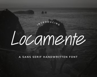 Handgeschreven lettertype zonder schreef | Maak je eigen ontwerpen! Lettertype Locamente | DIRECT DOWNLOADEN