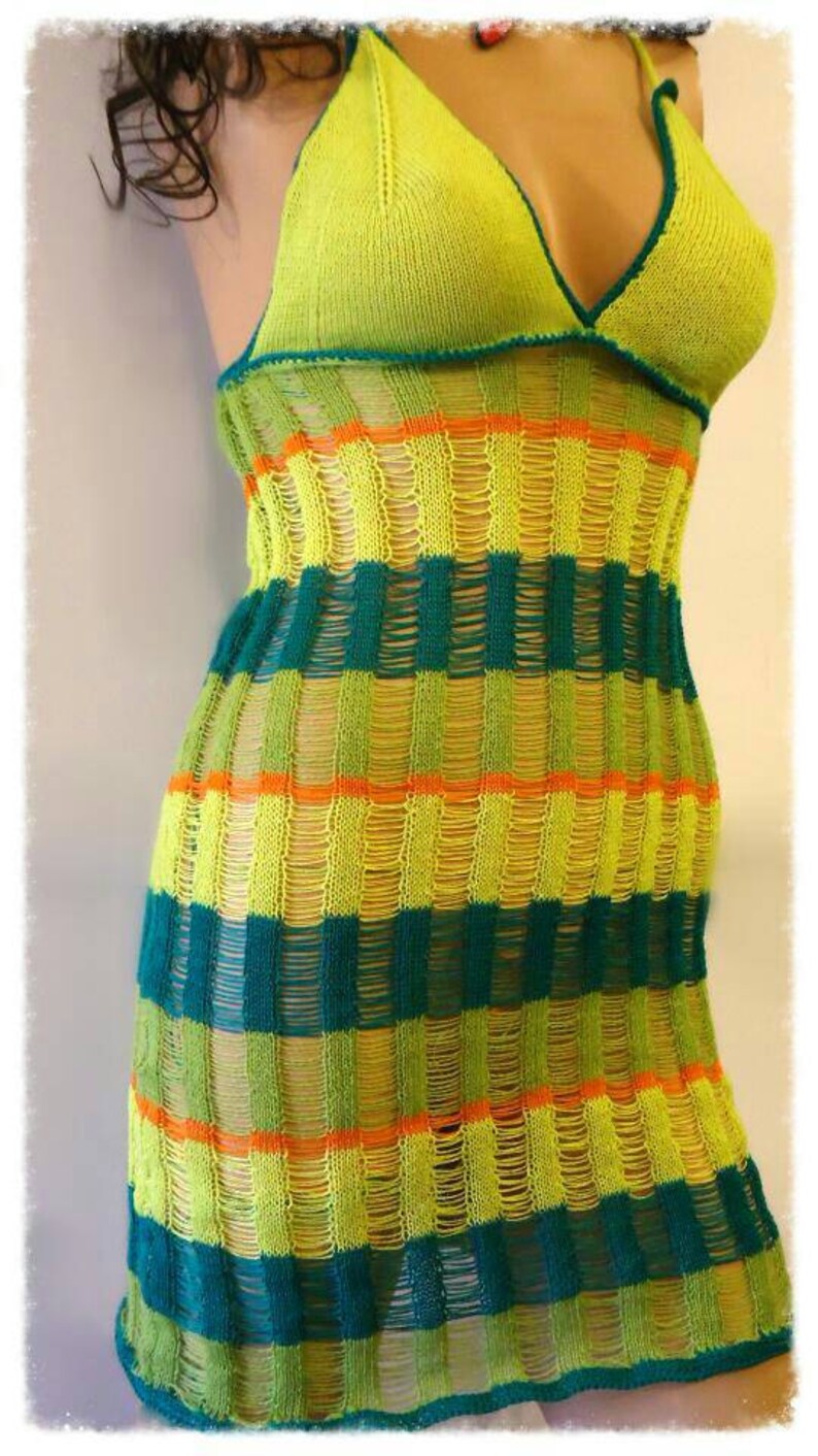Knit Dress Jamaica dress Summer dress mini dress rasta | Etsy