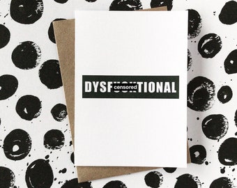 Funny Valentine's Day Card - Funny Anniversary Card - Funny Relationship Card - Dysfunctional - Dysfucktional