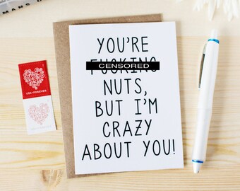 wallpapers Im Crazy About You Valentine crazy about you card etsy