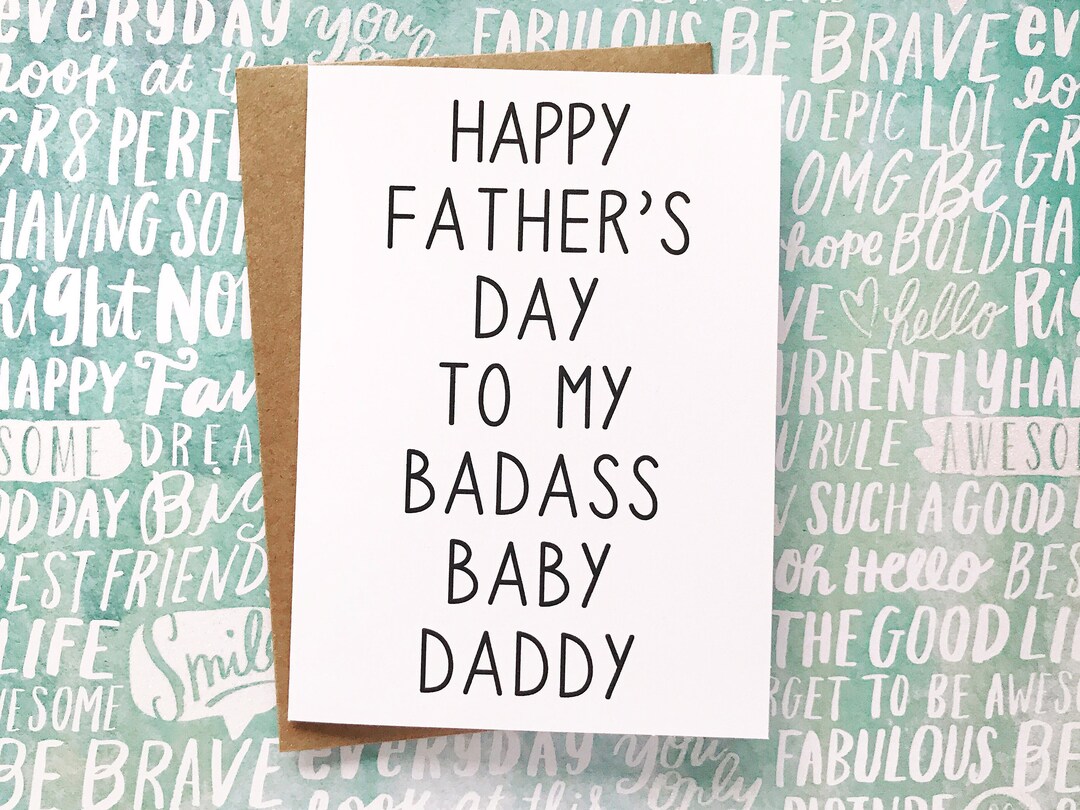 Funny Father's Day Card – Badass Baby Daddy - Etsy