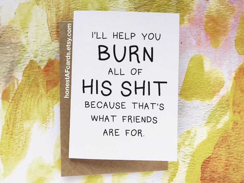 Funny Divorce Congratulations Cards - Men Are Trash Breakup Greeting Cards For Friends 5x7 Inches