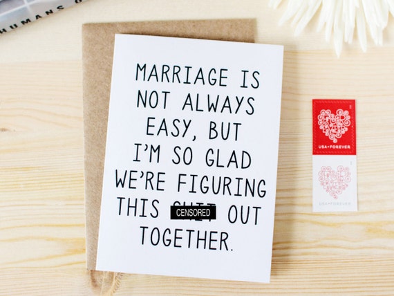 Funny Anniversary Card Marriage is Not Always Easy but - Etsy Funny Anniversary Card Marriage is Not Always Easy but - Etsy