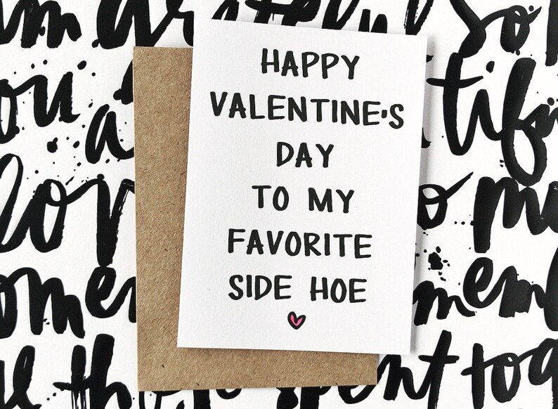 Best Friend For Girlfriend Funny Galentine S Day Card Funny Valentine S Day Card Happy Valentine S Day To My Favorite Side Hoe Paper Party Supplies Greeting Cards Delage Com Br