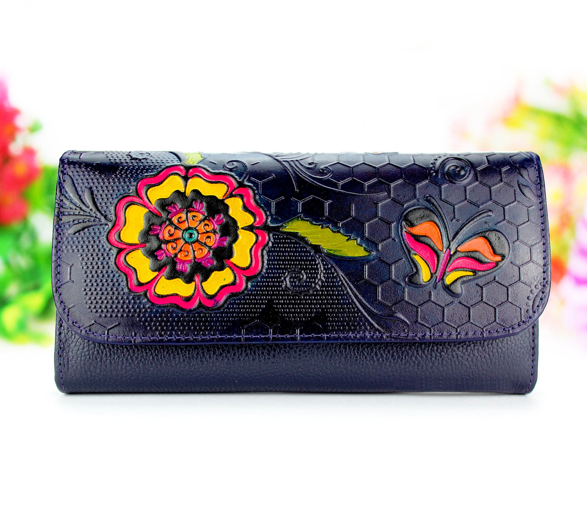 Womens Purse Leather Ladies Wallet Genuine Leather Wallet 