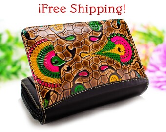 Small Women Wallet, cool women wallet, women wallet, women's leather wallet, womens wallet, zipper wallet C