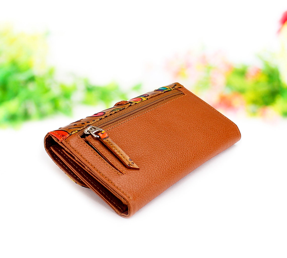 Womens Leather Wallets Ladies Wallet Leather Womens Gift Etsy