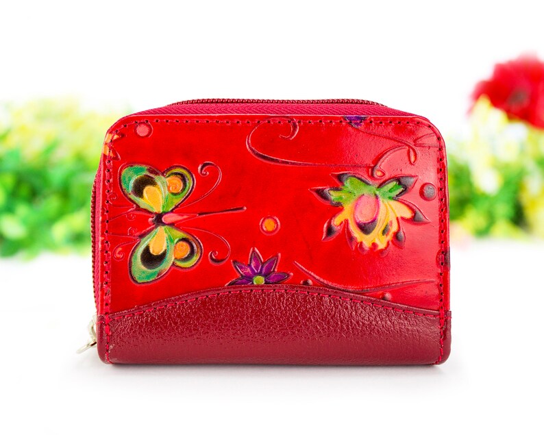 Accordion Card Case Leather Card Wallet Card Wallet Woman Etsy