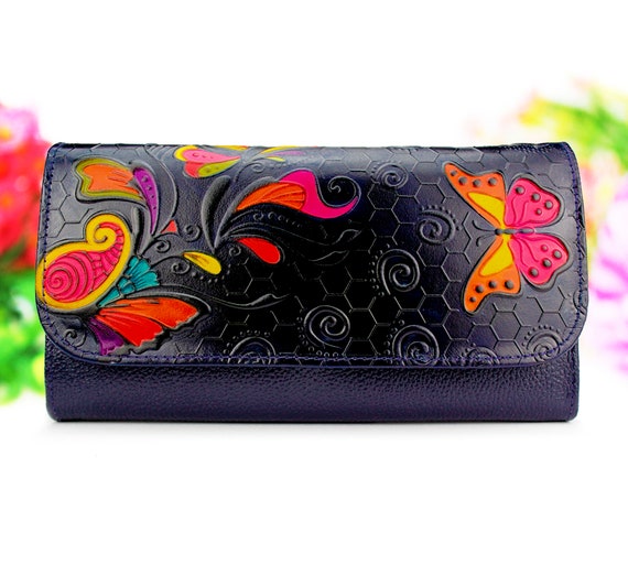 leather designer ladies wallet