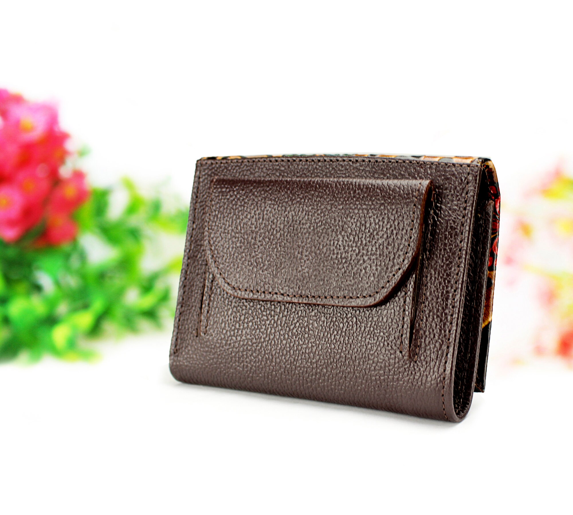 Vintage Boho Wallet for Women Genuine Leather Hand Painted Etsy