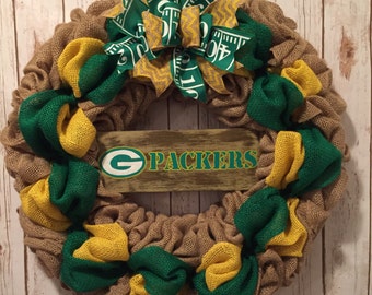 packers wreath etsy