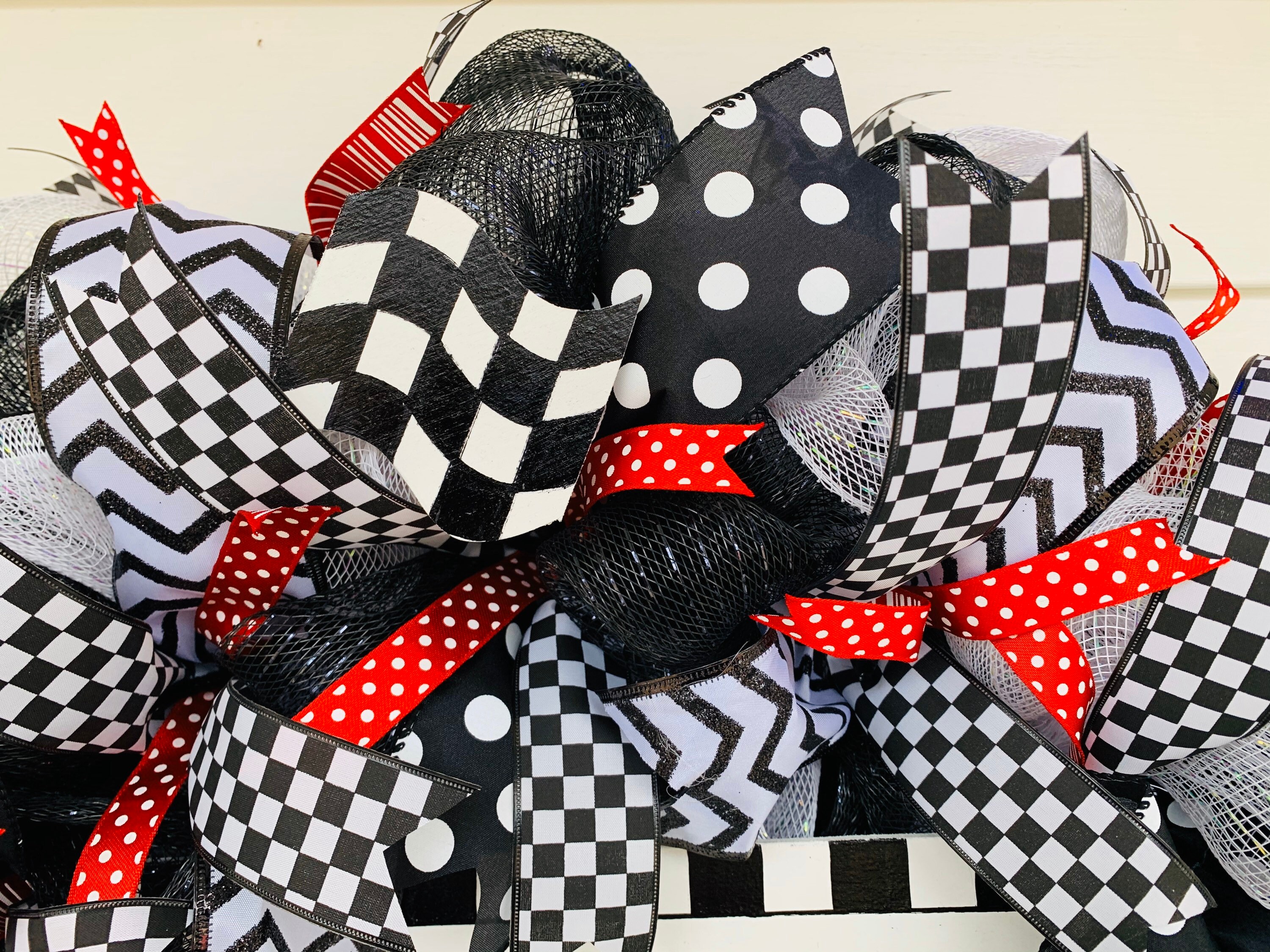 Racing wreath race car wreath black white wreath race car Etsy