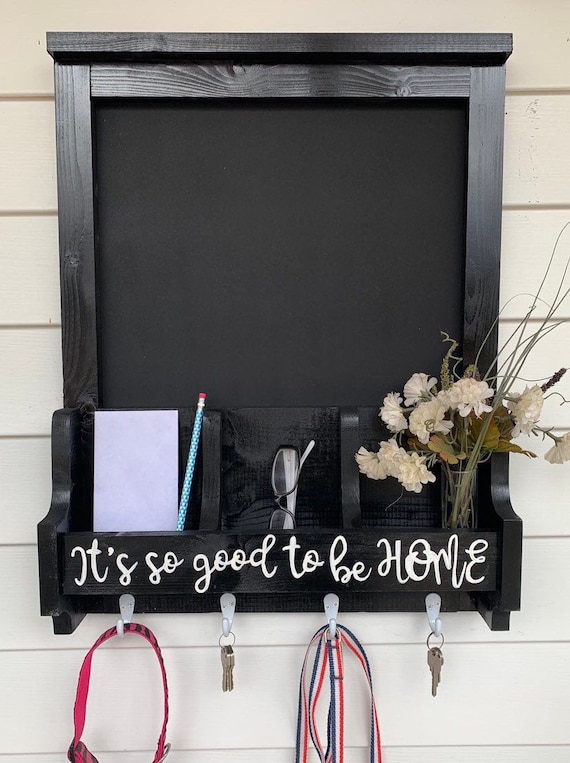 Wood Wall Organizer, Key Hanger, Mail Holder, Wood Key Hanger