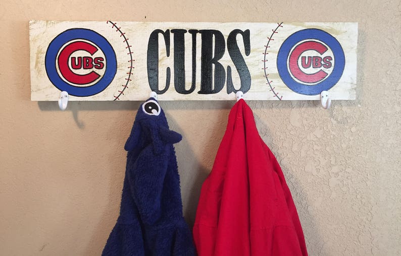 Chicago Cubs Cubs coat hanger Cubs hat rack baseball hat Etsy