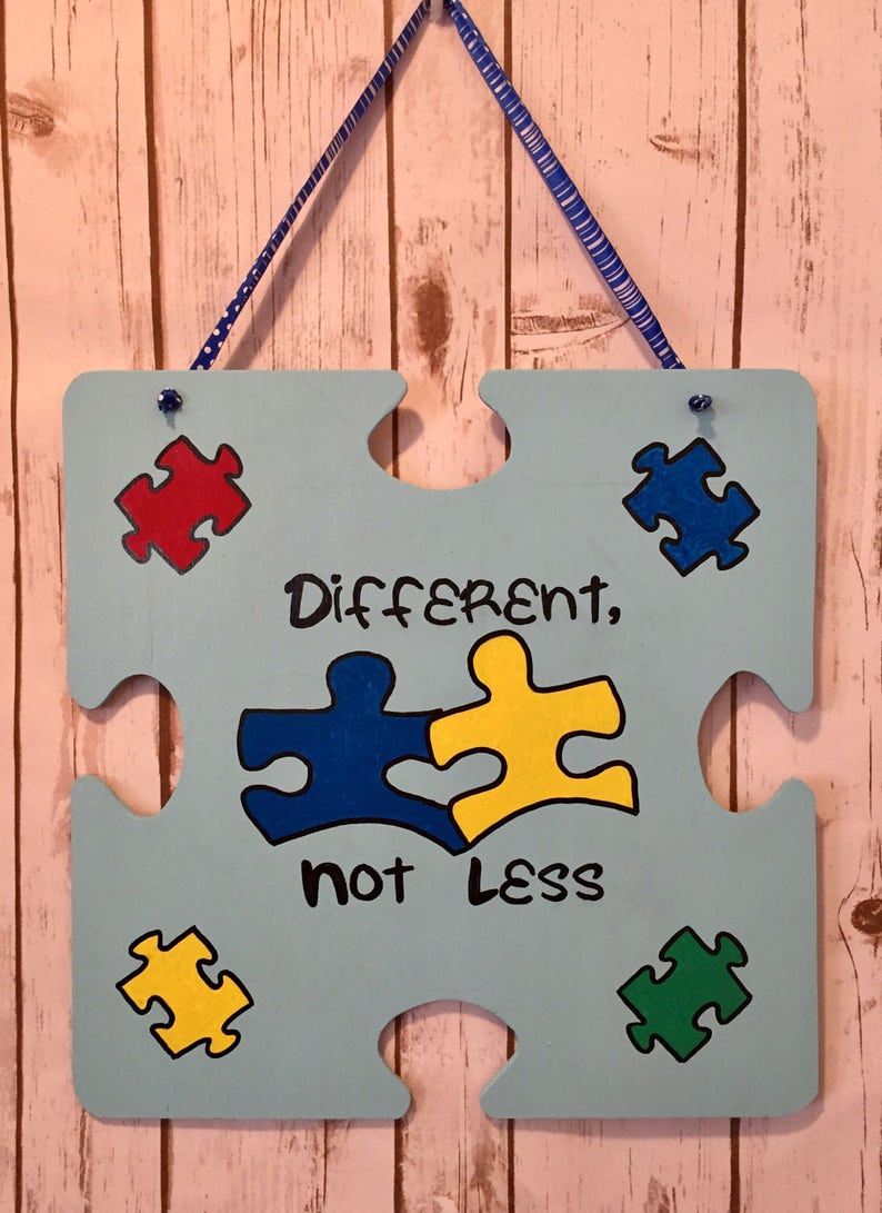 Autism awareness sign Puzzle piece, light is up blue Autism awareness Autism sign Autism puzzle piece puzzle piece sign Autism